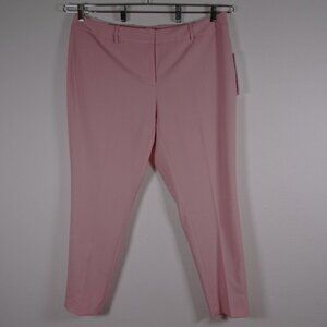 Calvin Klein Trouser Pants Women's Plus Size 14W Pink Slim Fit Stretch Classic